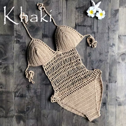 Costume Intero Monokini Crochet "Fiji"- Dettaglio Intreccio