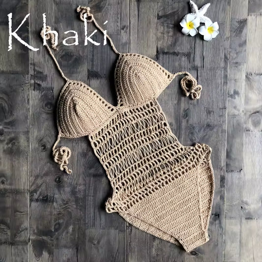 Costume Intero Monokini Crochet "Fiji"- Dettaglio Intreccio