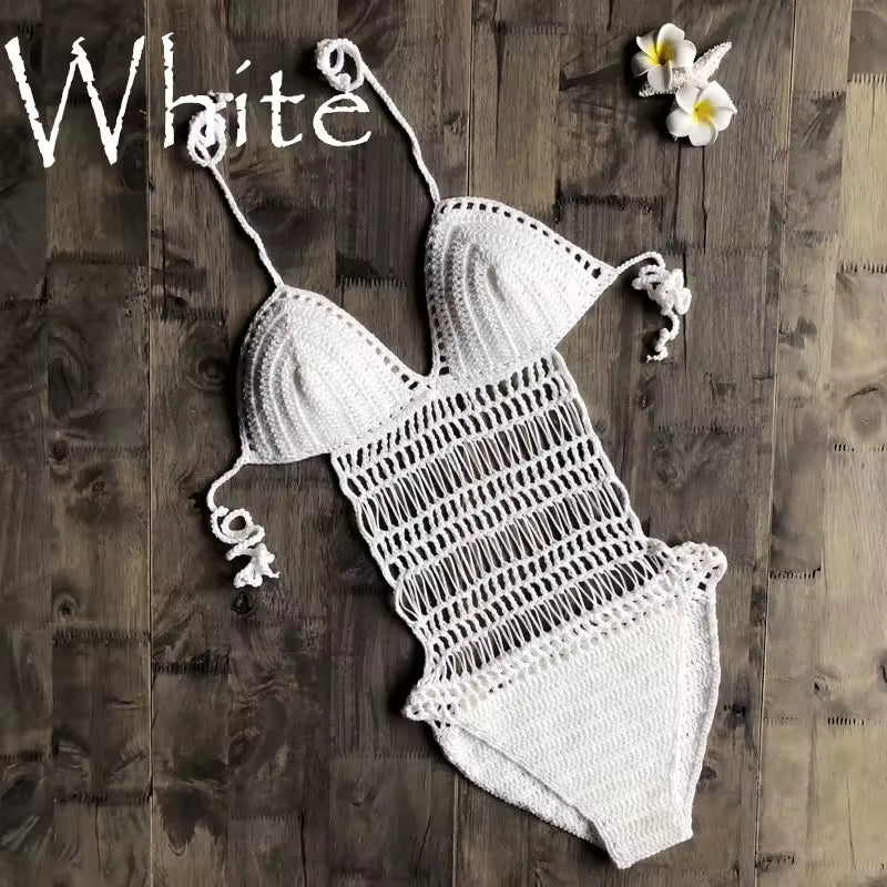 Costume Intero Monokini Crochet "Fiji"- Dettaglio Intreccio