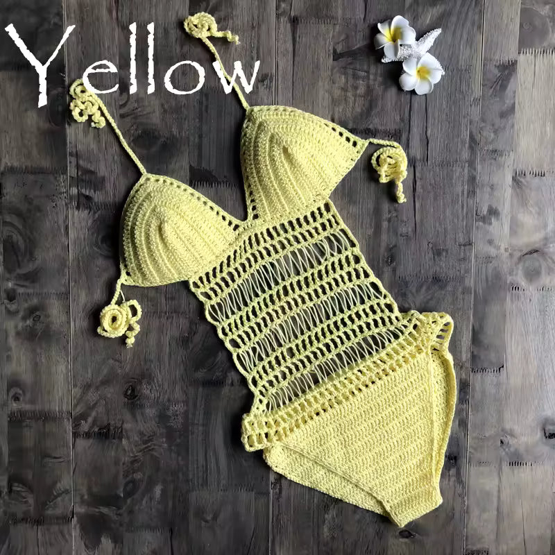 Costume Intero Monokini Crochet "Fiji"- Dettaglio Intreccio
