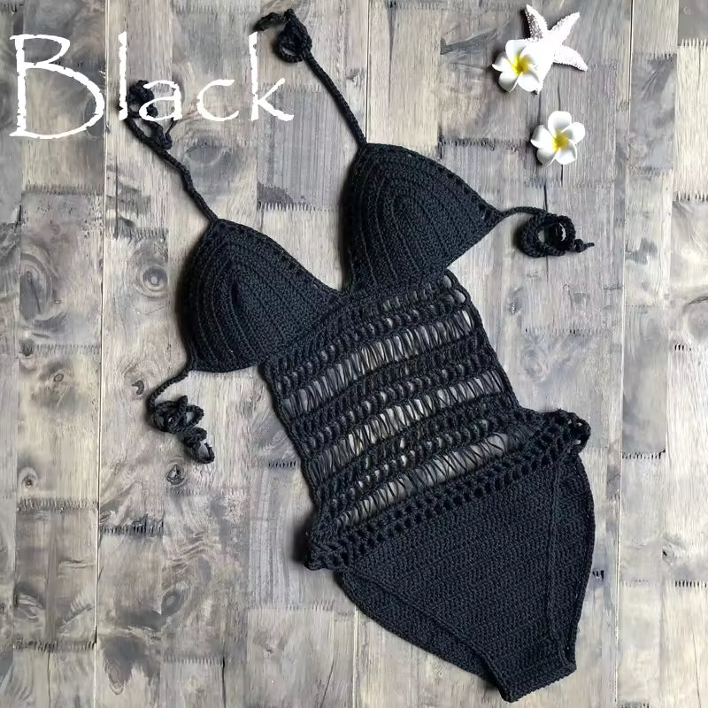 Costume Intero Monokini Crochet "Fiji"- Dettaglio Intreccio