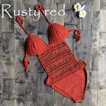 Costume Intero Monokini Crochet "Fiji"- Dettaglio Intreccio